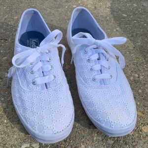 White Eyelet Keds